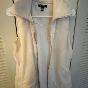 Chaps Off-White Quilted Vest